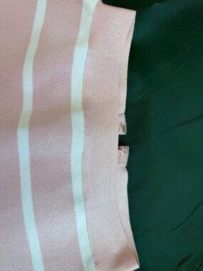 Pink with White stripes Pencil skirt, Heavy Spandex, back zipper, bespoke